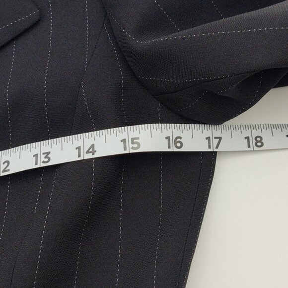 Tahari ASL Blazer Suit Jacket Separates Pinstripe Black White Career Academia 2P - Picture 6 of 8